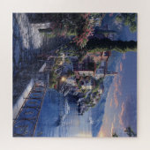 Italienischer Küstenweg Moonlit - Romantisches Nac Puzzle (Horizontal)