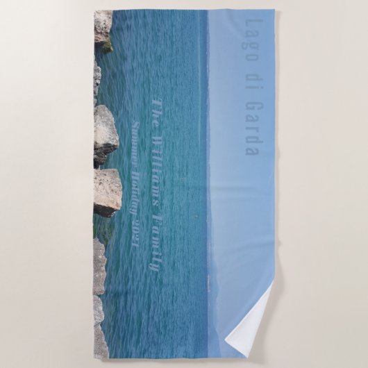 Italienischer Lago di Garda Vacation Fotografie Strandtuch (Vorderseite)