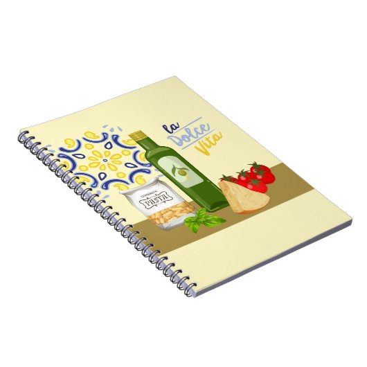 Italienischer Lebensmarkt Notizblock (Rechte Seite)