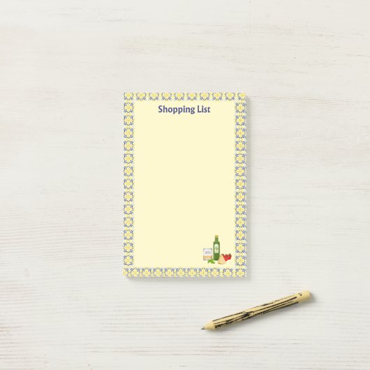 Italienischer Lebensmarkt Post-it Klebezettel (Auf Schreibtisch)