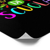 Italienischer Lehrer glücklicher erster Schultag Poster (Ecke)