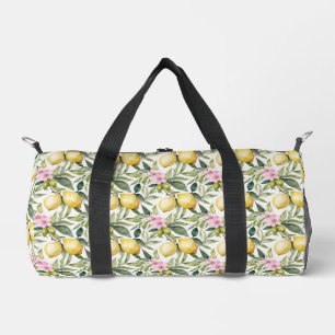 Italienischer Lemon Blossom Mittelmeer Wasserfarbe Duffle Bag