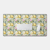 Italienischer Lemon Blossom Mittelmeer Wasserfarbe Schreibtischunterlage (Tastatur & Maus)