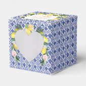 Italienischer Lemon Blue Tiles Grazie Mille Bridal Geschenkschachtel (Vorderseite)