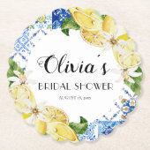 Italienischer Lemon Brautparty Untersetzer (Vorderseite)