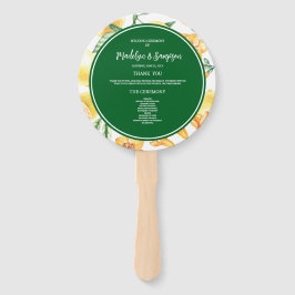 Italienischer Lemon La Dolce Vita Wedding Set Fans Fächer