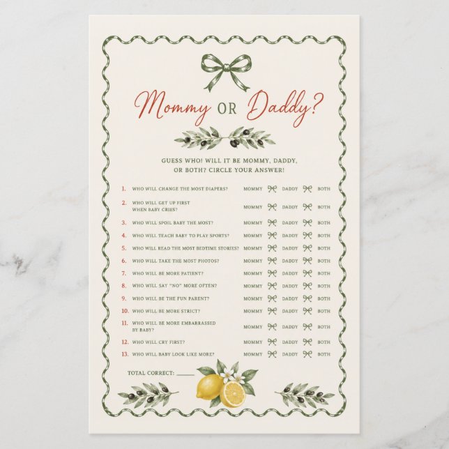 Italienischer Markt-Mommy-oder-Daddy-Baby-Shower-S (Vorderseite)