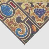 Italienischer Marmorteppich Gold Blue Green Decoup Seidenpapier (Ausschnitt)