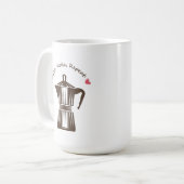 Italienischer Moka-Kaffeekopf Kaffeetasse (Vorderseite Links)