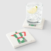 Italienischer Moka-Untersetzer Steinuntersetzer (Seitenansicht)