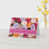 Italienischer Muttertag - gemischte Rose Karte (Gelbe Blume)