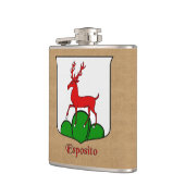 Italienischer Nachname Esposito Heraldic Shield Flachmann (Links)