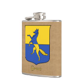 Italienischer Nachname Greco Heraldic Shield Flachmann (Links)