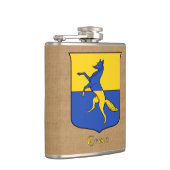 Italienischer Nachname Greco Heraldic Shield Flachmann (Rechts)