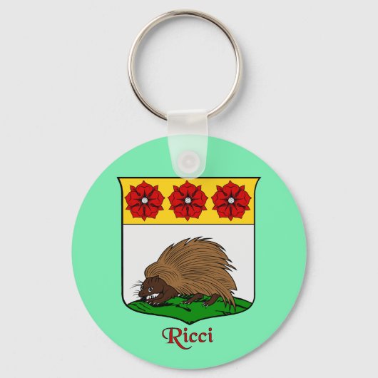 Italienischer Nachname Historischer Schild Schlüsselanhänger (Vorderseite)
