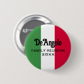 Italienischer Nachname Name Benutzerdefinierte Fla Button (Vorne & Hinten)