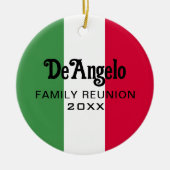 Italienischer Nachname Name Benutzerdefinierte Fla Keramik Ornament (Vorne)