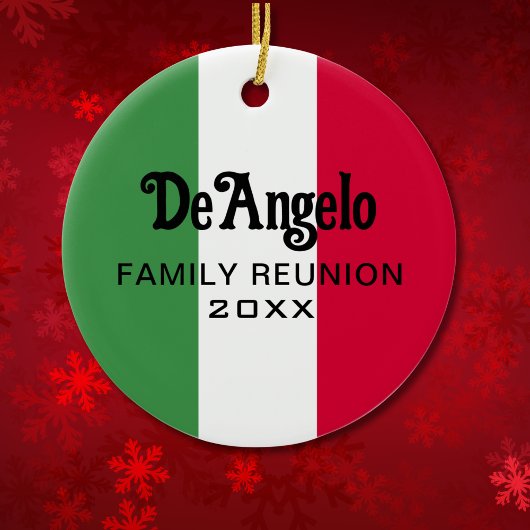 Italienischer Nachname Name Benutzerdefinierte Fla Keramik Ornament
