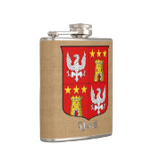 Italienischer Nachname Verdi Heraldic Shield Flachmann (Rechts)