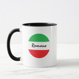 Italienischer Name mit Tricolore Flag Italy Monogr Tasse