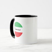 Italienischer Name mit Tricolore Flag Italy Monogr Tasse (Vorderseite Links)