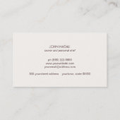 Italienischer oder griechischer Catering Koch 3 Visitenkarte (Rückseite)