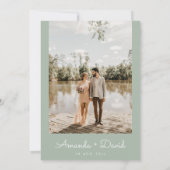 Italienischer Olivenzweig Boho Moderne Hochzeit Einladung (Rückseite)