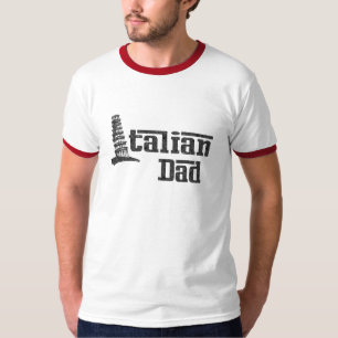 Italienischer Papa Vintage-Ringer-T-Shirt T-Shirt