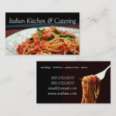 Italienischer Pasta Catering Party Service Visitenkarte (Vorne/Hinten)