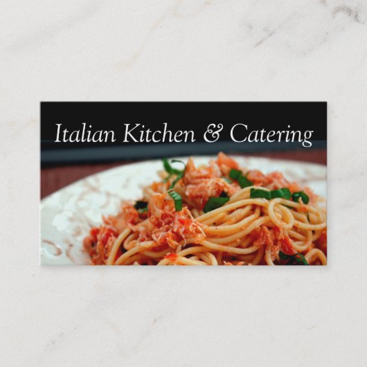 Italienischer Pasta Catering Party Service Visitenkarte (Vorderseite)