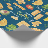 Italienischer Pasta Wrapping Papper Geschenkpapier (Ecke)