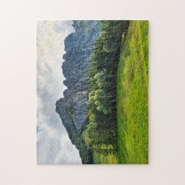 Italienischer Pinienwald und grüne Wiese Puzzle