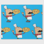Italienischer Pizza-Koch Geschenkpapier (Flach)