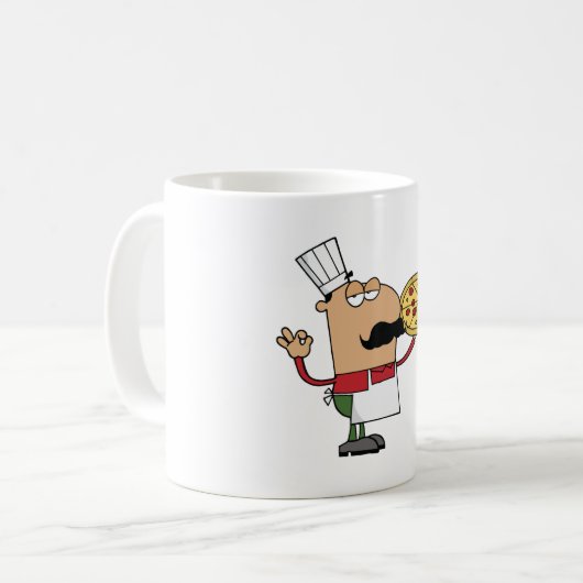 Italienischer Pizza-Koch Kaffeetasse (Vorderseite Links)