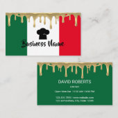 Italienischer Pizza-Teigwaren-Restaurant-Koch Visitenkarte (Vorne/Hinten)