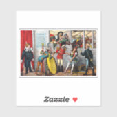 Italienischer politischer Cartoon der Circus-Künst Aufkleber (Blatt)