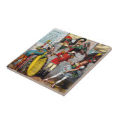 Italienischer politischer Cartoon der Circus-Künst Fliese (Seite)