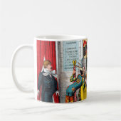 Italienischer politischer Cartoon der Circus-Künst Kaffeetasse (Links)