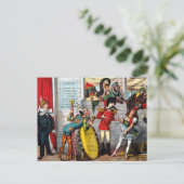 Italienischer politischer Cartoon der Circus-Künst Postkarte (Stehend Vorderseite)