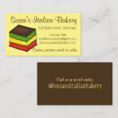 Italienischer Rainbow Seven Layer Cookery Konditor Visitenkarte (Vorne/Hinten)