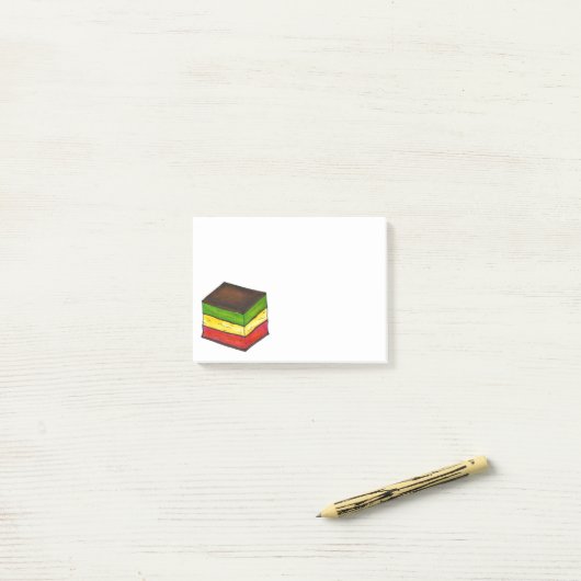 Italienischer Regenbogen 7 Schicht Weihnachtsgebäc Post-it Klebezettel (Auf Schreibtisch)