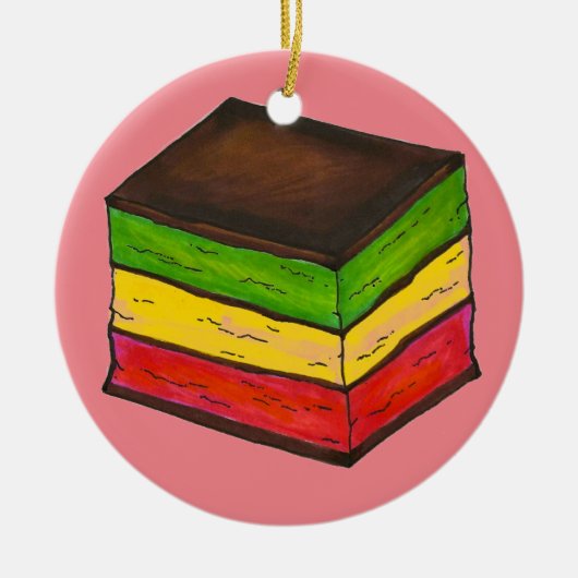 Italienischer Regenbogen 7 Sieben Schicht Weihnach Keramikornament (Vorne)