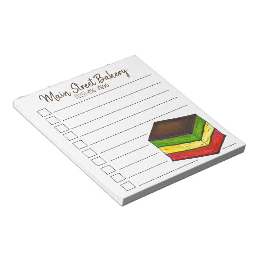 Italienischer Regenbogen Sieben Kochgebäck 7 Schic Notizblock (angewinkelt)