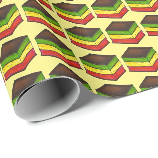 Italienischer Regenbogen Sieben Schicht Keks Weihn Geschenkpapier (Rolleneckpunkt)