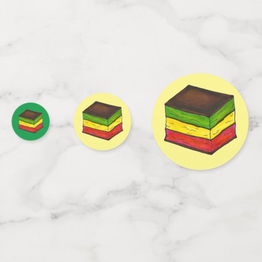 Italienischer Regenbogen Sieben Schicht Weihnachts Konfetti (Vorderseiten)