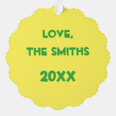 Italienischer Regenbogen Sieben Schicht Weihnachts Ornament Karte (Rückseite)