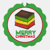 Italienischer Regenbogen Sieben Schicht Weihnachts Ornament Karte (Vorderseite)