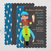 Italienischer Roller Birthday Party Einladung (Vorne/Hinten)