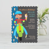 Italienischer Roller Birthday Party Einladung (Stehend Vorderseite)