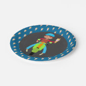 Italienischer Roller Birthday Party Pappteller (Schrägansicht)